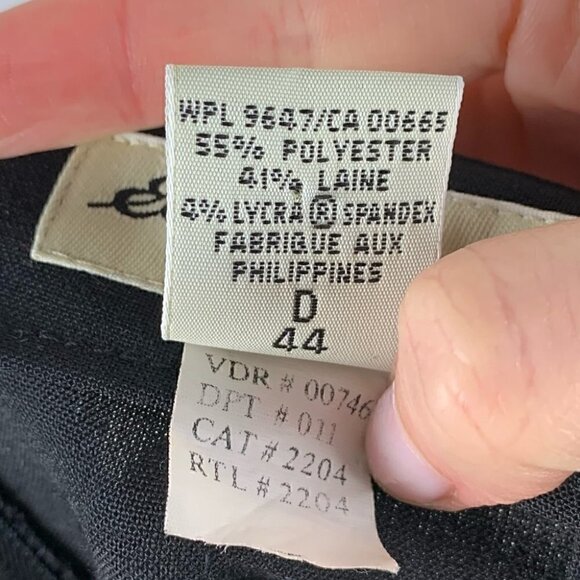 Eddie Bauer womens skirt size 14 black 41% wool  long modest vintage 90s Y2k - Picture 9 of 11